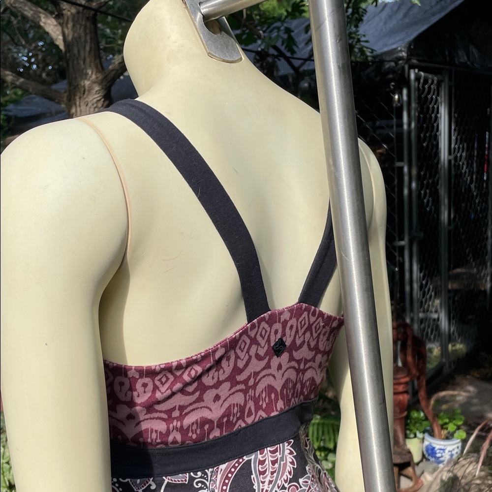Prana Pink and Black Paisley Midi Dress - Picture 6 of 10